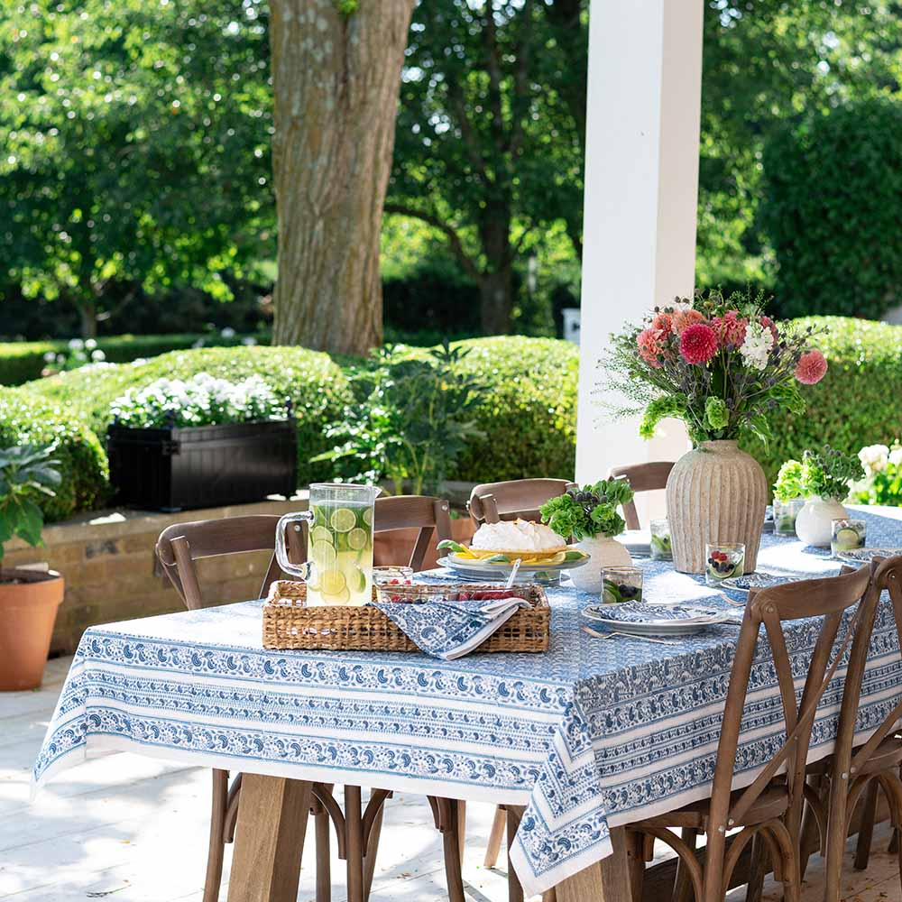 Caroline Blue Tablecloth