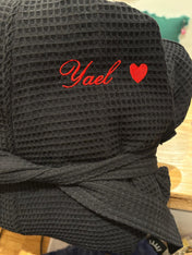 Short Kimono Waffle Robe