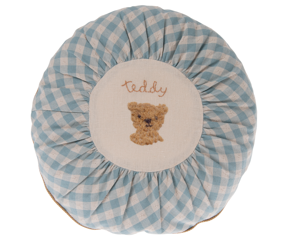 Small Checked Teddy Cushion