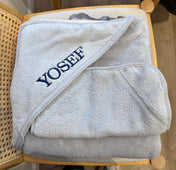 Solid Scalloped Hooded Towel and Washcloth Set