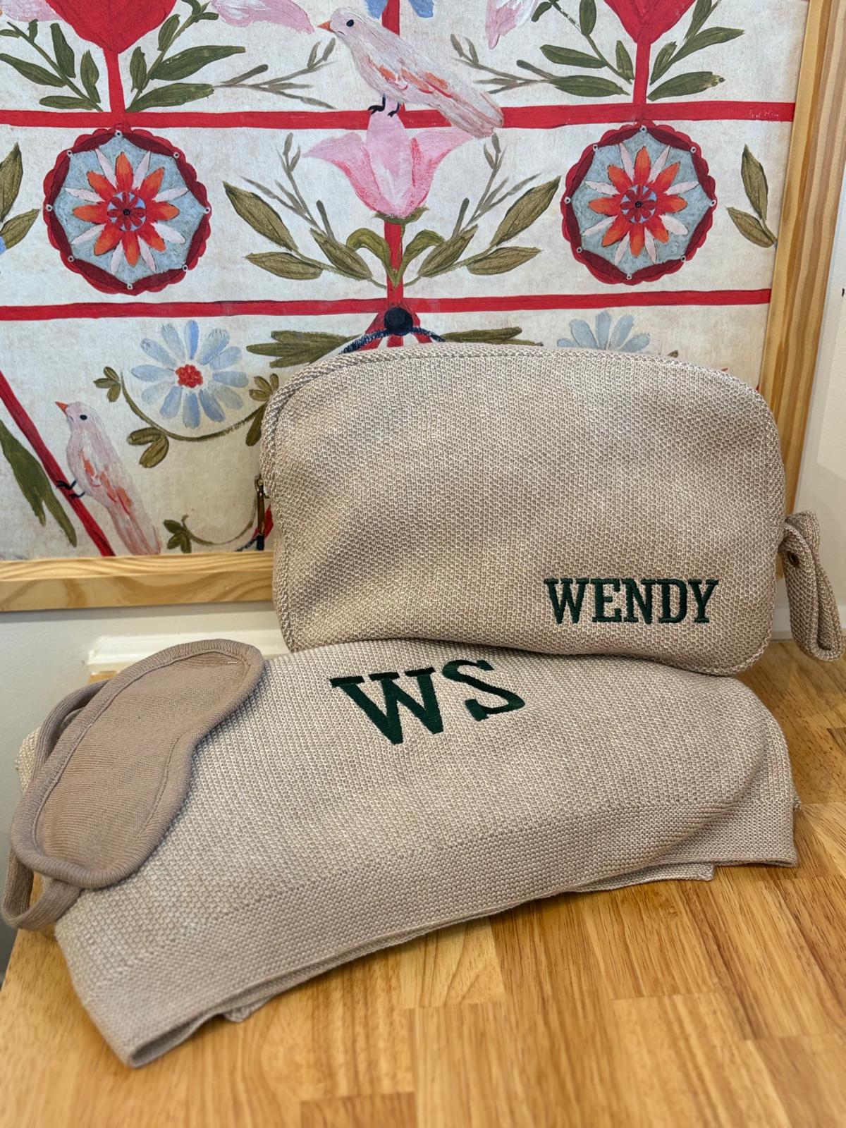 Travel Blanket Eye Mask Set