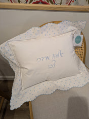 Swiss Dots on Rosepointe Scalloped Border Pillow Shams and Insert