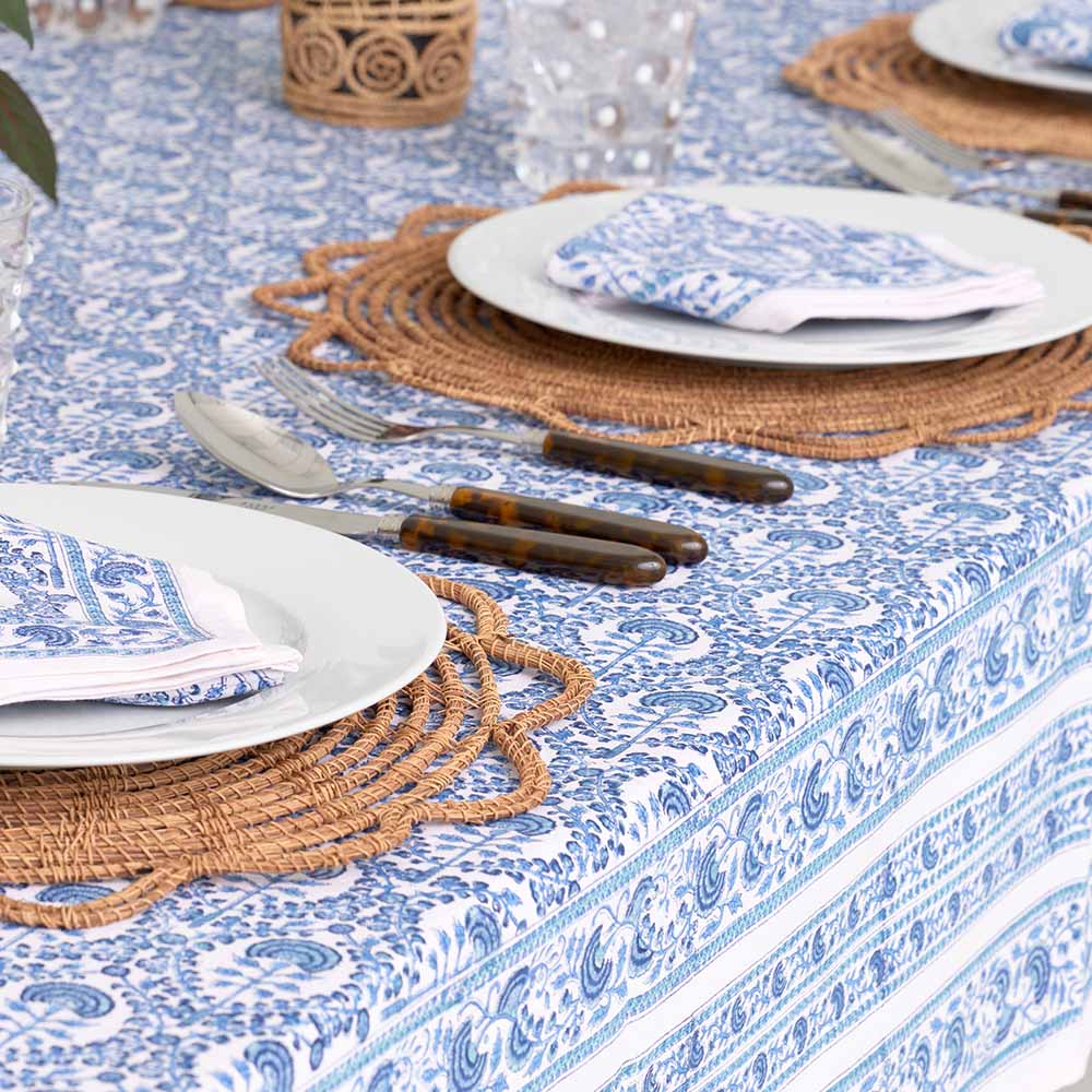 Caroline Blue Tablecloth