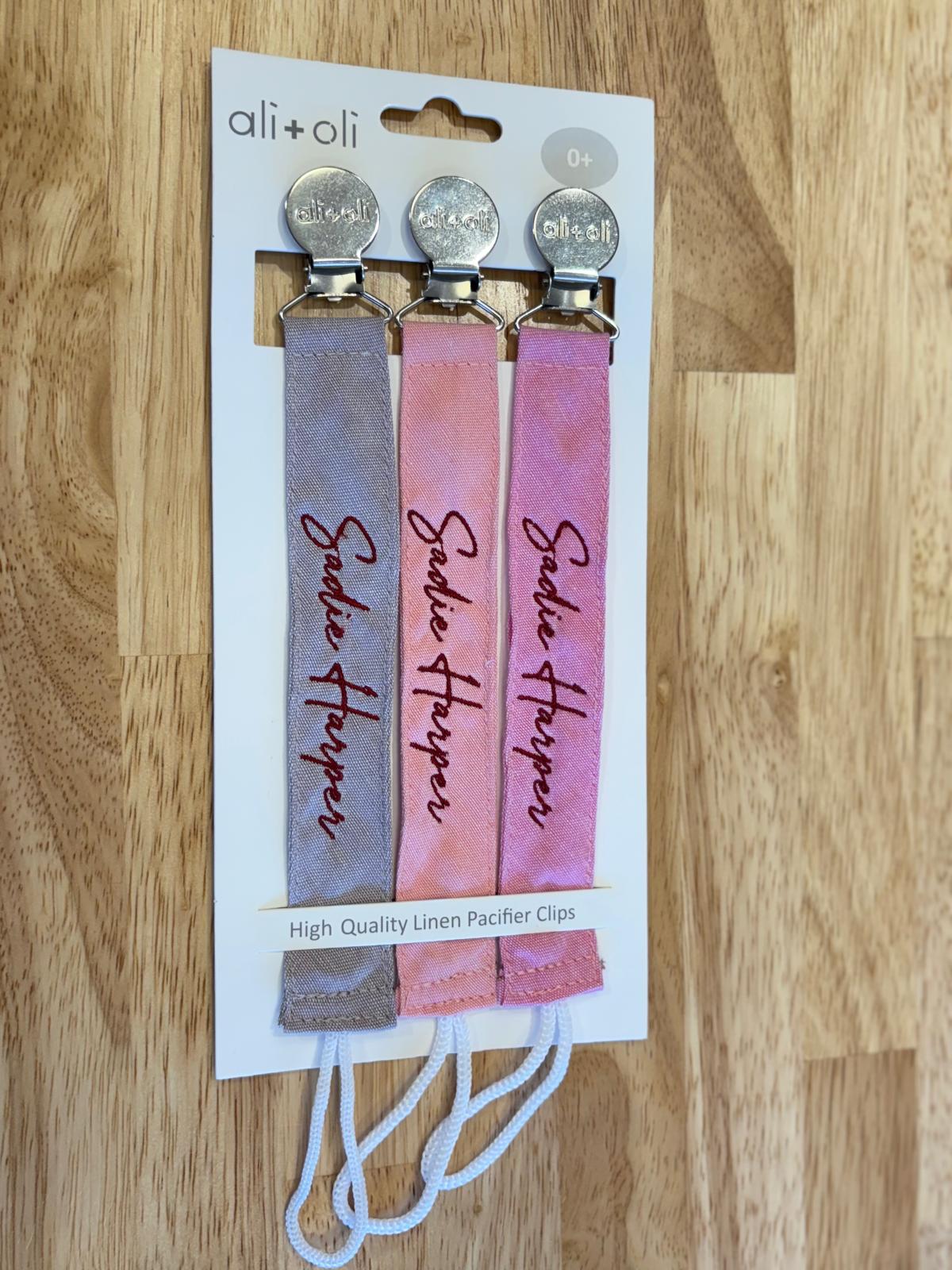 Pacifier Clips (set of 3)