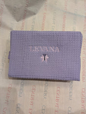 Cotton Waffle Cosmetic Bag, Large