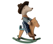 Cowboy Mouse on Rocking Horse