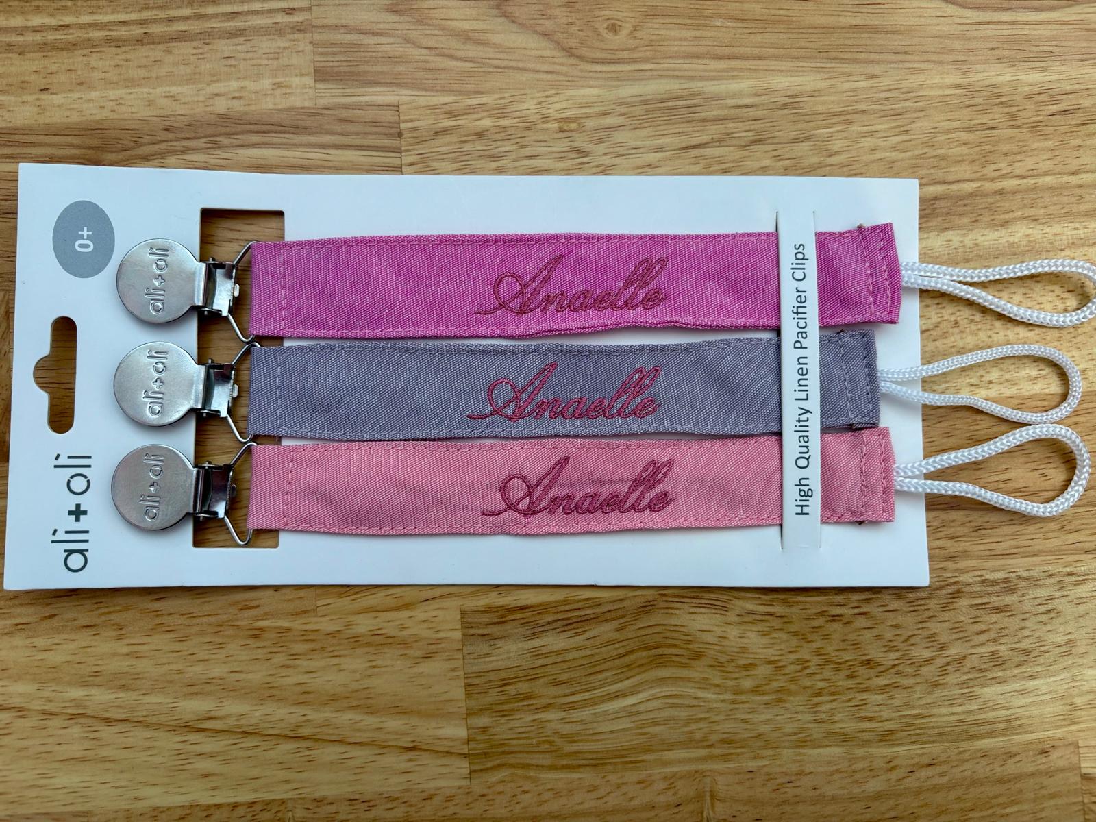 Pacifier Clips (set of 3)