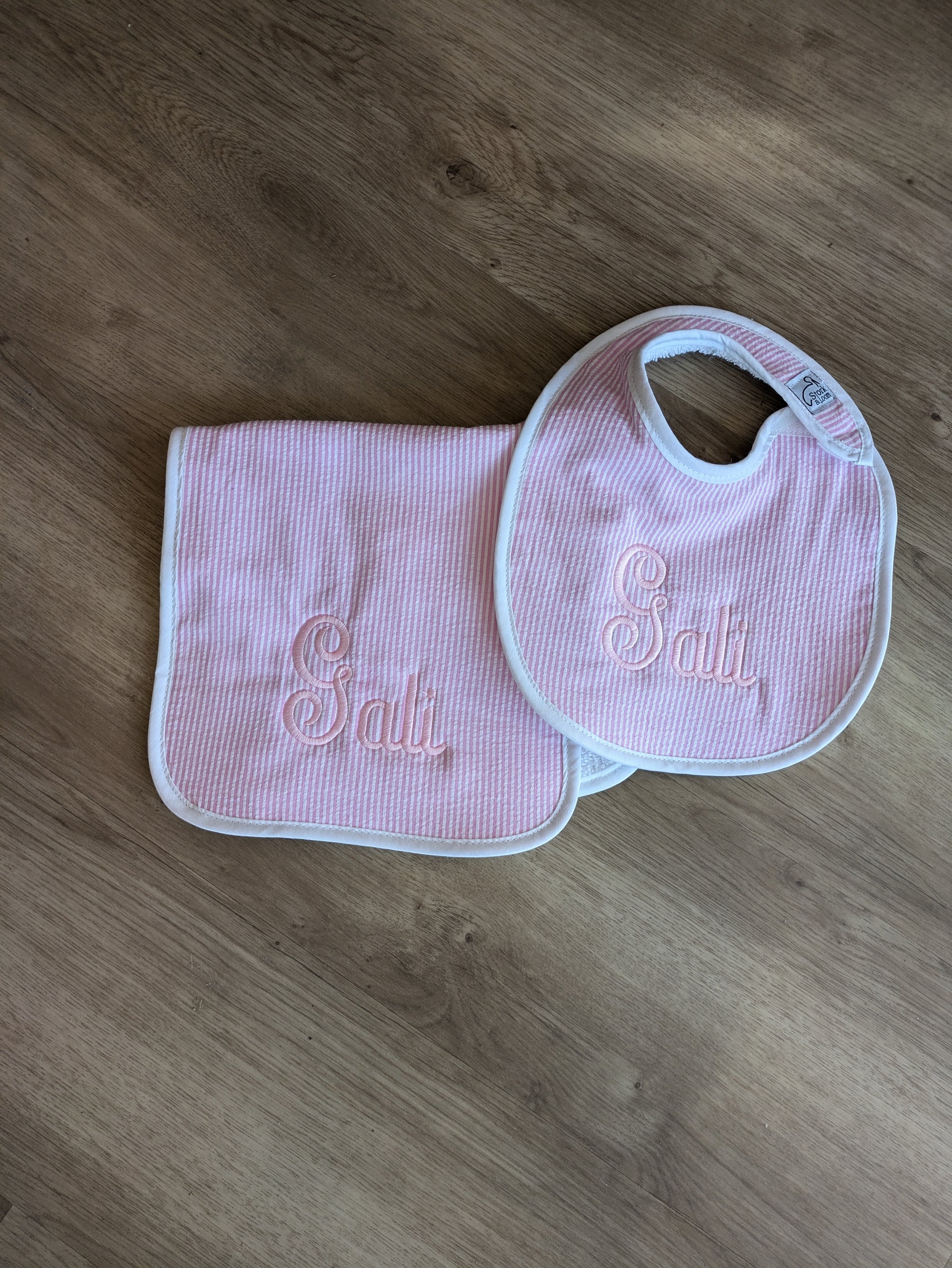 Seersucker and Gingham Burp Cloths