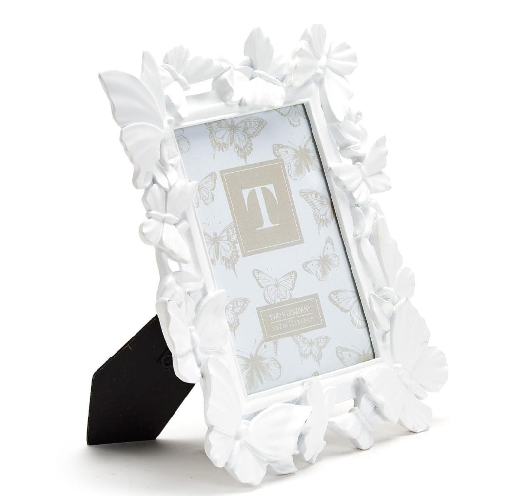 White Butterfly Photo Frame