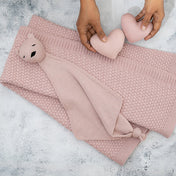 Criss Cross Organic Cotton Baby Blanket and Lovie Set