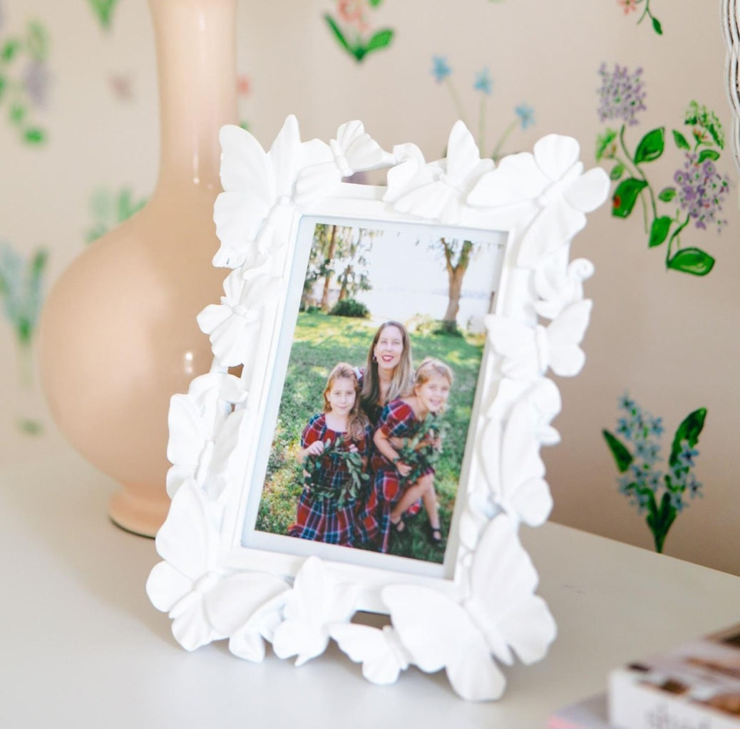 White Butterfly Photo Frame
