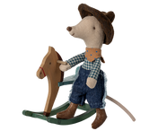 Cowboy Mouse on Rocking Horse