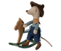 Cowboy Mouse on Rocking Horse