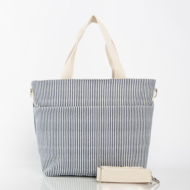 Striped Cooler Tote
