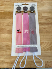 Pacifier Clips (set of 3)