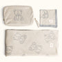 Teddy Bear Taupe Organic Cotton Baby Blanket Set